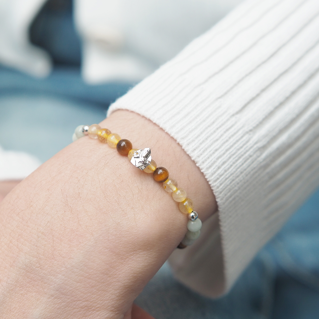 BLESSING STONE BRACELET FOR CAREER ADVANCEMENT (7 CAREER FIELDS) สร้อยข้อมือหินมงคล เสริมอาชีพ 7 กลุ่มอาชีพ พร้อมจี้องค์เทพหนุนสายงาน *ปลุกเสกแล้ว*