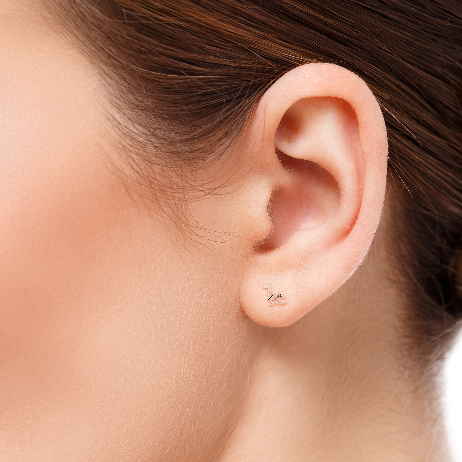 ORIGAMI LUCKY STUD EARRINGS ต่างหูลายกระดาษพับ สัญลักษณ์แห่งความโชคดี และ ความสุข  13 ลาย